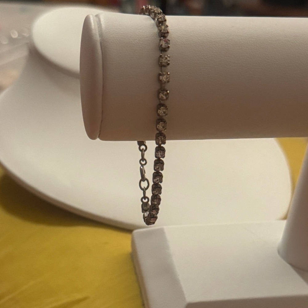 Silver-Tone Crystal Tennis Bracelet - Women's Jewelry
